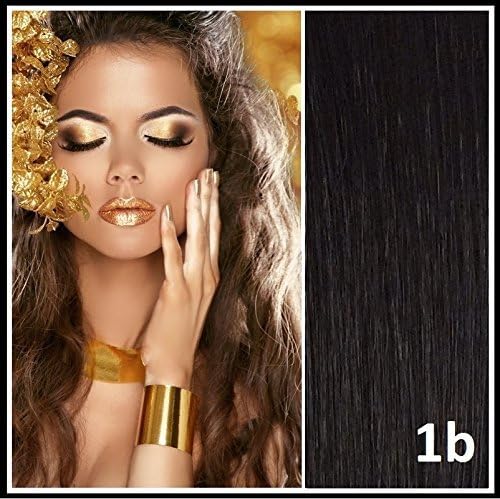 Athenia® 22'' inch Clip in Futura Hair Extensions - Six Piece Full Head set - ** 150 GRAMS of hair per pack** - Heat Style up to a Massive 200 Degrees - Superior Salon Quality – Natural Look & Feel – Colour #1b Natural Black