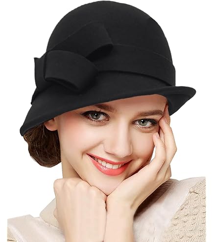 Chapeau Bob En Laine Vintage SJTJSPX - Taille 56-58cm, Laine/polyester, Bord Large, Automne-hiver, Pour Femmes Et Filles