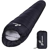 Sacco a Pelo Per Adulti: Sportneer Sacco a Pelo a Mummia 3-4 Stagion, 5°C-15°C Ultraleggero Invernale Sacco a Pelo Campeggio,