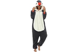 LATH.PIN Pyjamas Jumpsuit Panda Unisex Erwachsene Tier Onesie Cosplay Halloween Karneval Kostüme Damen Schlafanzug Tierkostüme Winter