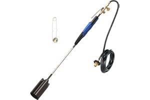 Flame King Propane Torch Kit Heavy Duty Weed Burner, 500,000 BTU with Flint Striker, with 10-ft Hose Regulator Assembly