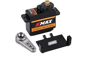 INJORA RC Servo Motor dello Sterzo con Servo Staffa di Montaggio e Braccio per RC Car Boat Model Parts Axial SCX24 Upgrade Parts (Grigio)