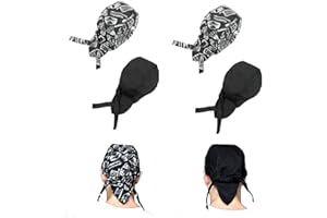 SPEACOUR 4 PCS Toque de Chef en Polycoton 2 Styles