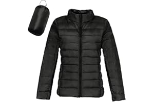 Sonnena Femme Doudoune Légère Femme Hiver Veste Doudoune Capuche Pliable Fine Ultralight Femme Grande Taille Puffer Jacket Blouson Doudoune Duvet Plume Oversize Doudounes de Randonnée Femme