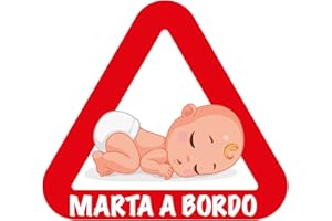 VINILOSBICI Adesivi per bambini a bordo personalizzati con nome, grande varietà e pronti per la spedizione