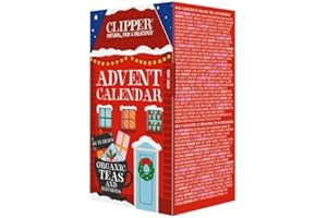 CLIPPER NATURAL, FAIR & DELICIOUS Clipper Organic Tea Advent Calendar | 24 Fruit & Herbal Infusions (2x 12 varieties) | Organic | Natural, Unbleached, Biodegradable