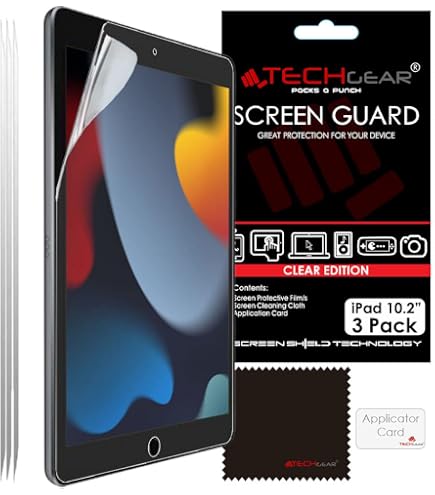 TECHGEAR Vetro Temperato Compatibile con iPad 9.7 (2018/2017) - Autentica pellicola protecttiva in Vetro Temperato Salvaschermo per il Nuovo iPad 9.7 pollici 2018/2017