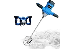 7SEVENJOKERS Rührwerk Handrührwerk, Farb-Mörtelrührer Betonrührer für Farbe, Putz & Estrich (2600W, Rührquirl Ø 120mm, 6-Gang-Getriebe, Soft-Start-Funktion, Arretierbarer Schalter, Ergonomischem Griff)
