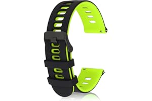 Amaxiu Silicone Watch Bands Quick Release Sport Watchbands Universal Replacement Watch Straps for Men Women, Black Buckle