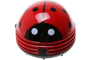 Binnan Mini Mariquita Aspiradora de Mano portátil, Limpiador de Polvo Eléctrico, Mini Aspirador de Mesa Recoge Migas