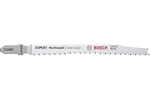 Bosch Professional 3x Lame per seghetto alternativo Expert ‘Hardwood 2-side clean’ T 308 BF (per Pannelli rivestiti in plastica, Pannello multiplex, Lunghezza 117 mm, accessorio Seghetto alternativo)