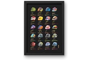 Lap Legends All Drivers Helmet Collection 2025 Framed Display Gift with Reproduced Digital Signature