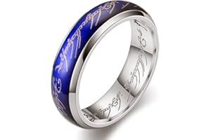 EUMENIDES Anello Che Cambia Colore,Anelli D'umore, Anello Colorato In Acciaio Al Titanio, Anello Romanzo, Anello Alla Moda Per Gli Amanti,…