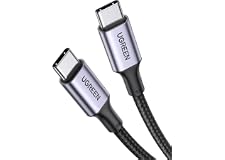 UGREEN USB C Cable 2M, Braided 100W Power Delivery PD Fast charge Cable 20V 5A USB C to USB C 2.0 Cable Compatible for iPad m