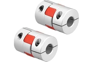 TOP-VIGOR 2pcs 10mm to 10mm Shaft Coupling L35xD25 Flexible Clamp Jaw Shaft Coupling, Shaft Coupling Joint Connector Motor Connector