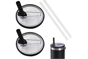 STFYUG Ersatzdeckel für 40oz Becher, Staubdichter Tumbler Abdeckung, Auslaufsichere und Staubdichte, 2er-Pack Wiederverwendbarer, Becher mit Strohhalm Deckel (A)