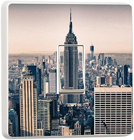 Empire State Building New York Cityscape Light Switch Cover Sticker (12894259)
