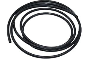 iMeistek Flexible Silikonschläuche,Innendurchmesser 5 mm,Außendurchmesser 7 mm,3M Schwarzer Silikonschlauch für Pumpen und Luftschläuche