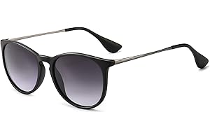 SUNGAIT Okulary przeciwsłoneczne w stylu vintage z zaokrąglonym kształtem dla mężczyzn i kobiet klasyczny styl retro