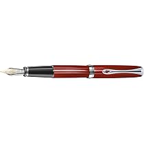 DIPLOMAT Füllhalter Excellence A2 Skyline Rot – Mit 14 Kt Goldfeder, Federbelastetem Clip, Pull-Off Cap & 5 Jahre Garantie