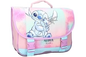 mybagstory Cartable Stitch Fille – Sac à Dos École Primaire A4 Léger, Design Pastel stitch, Idéal CP CE1 CE2, Bretelles Réglables, Grande Capacité