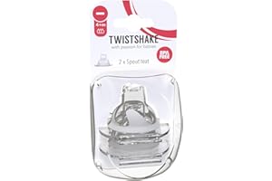 Twistshake 2X Spout Baby Infant Teat, 4+ Months, Transparent