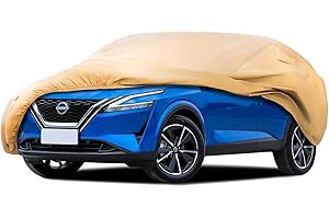 JURMON Cubierta de Coche Fuerte Adecuada para Nissan Qashqai, A Prueba de Viento y Agua, Protección UV y Polvo
