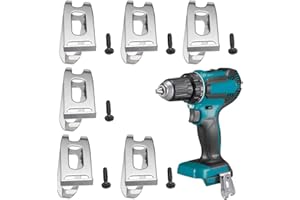 FiTspi Lot de 6 crochets à clip de ceinture pour perceuses sans fil Makita 18 V LXT - Accessoires pour outils électriques - Accessoires de rechange en acier inoxydable avec vis
