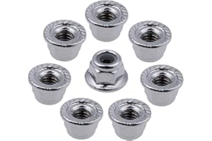 HobbyPark Flange M4 Nylon Lock Nuts for 1/10 Scale RC Car Traxxas Slash 4x4 2WD Stampede VXL Rustler VXL HPI Redcat Axial Racing (8-Pack)