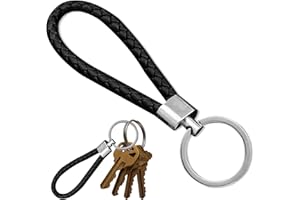 Zulbceo 2 szt. breloczków do kluczy do samochodu, motocykla, skórzany, pleciony breloczek do kluczy, pierścień D, zamiennik akcesoriów do samochodu, kółko na klucze dla mężczyzn i kobiet, akcesoria