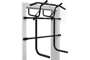 PULLUP & DIP pull-up bar door frame without drilling incl. dip station - door bar with dip bar - dip bar extension for home - pull-up dip set for calisthenics, dips & strength training