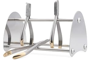 faruijie Soporte para pinzas dentales, de acero inoxidable, para guardar alicates ortopédicos, herramientas de almacenamiento, organizador de pinzas dentales estable y compacto para dentistas y