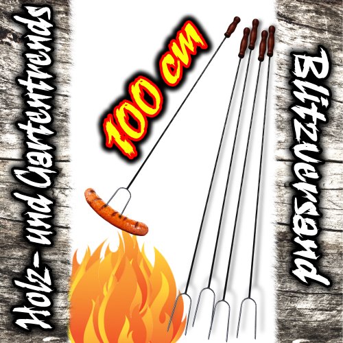 Große Grillspieße-6 Stück-1,00m-Grillbesteck-Lagerfeuer-Grillfest-Grillspieße-Gartenparty!!