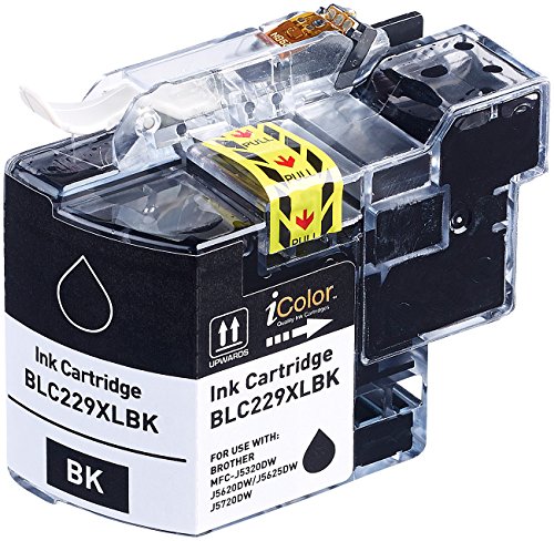 iColor Tintenpatrone für Brother (ersetzt LC-229XL), black (schwarz)