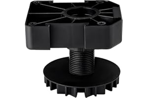 SOTECH Lot de 40 Pieds de Meuble, Pieds de plinthe, Pieds réglables, 55 mm Noir réglable en Hauteur | Peut Supporter jusqu'à 500 kg | Ensemble Complet Comprenant des Patins de Base