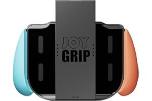 SAVAGE RAVEN by Skull & Co. JoyGrip for Nintendo Switch 2 Joy-Con Controller: Rechargeable Handheld Joystick Remote Control Holder with Interchangeable Grips - Neon Blue & Red