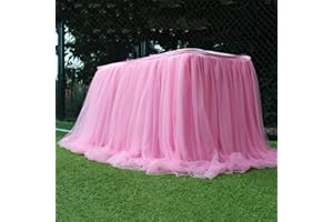 MARITOWN Gonna da Tavolo in Tulle 39 Pollici Rosa Blu Viola Garza tavola Gonna da Tavolo per Feste di Compleanno di Nozze Decorazioni tavola