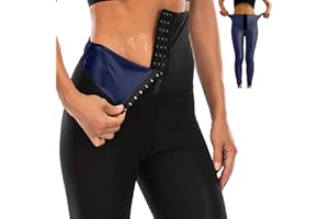 Merlvida Pantalones Sauna Adelgazantes Mujer Nanotecnología Leggins Reductores Mujer Push Up Pantalón de Sudoración Adelgazar Mallas Deporte Cintura Alta Mayas Deportivas Mujer para Gym Fitness Yoga