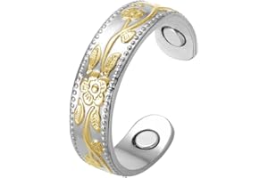 BioMag Magnetic Copper Rings for Women Men with 3500 Gauss Magnets 99.9% Solid Pure Copper,Adjustable Fingers Ring with Jewelry Box