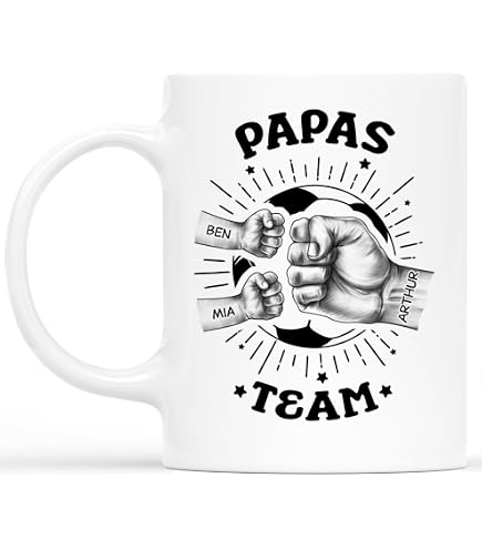 Personalisierte Papa Mama Oma Opa Tasse - 325 Ml Keramik Mit Namen, Spülmaschinengeeignet, Perfekt Als Vatertagsgeschenk