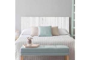 setecientosgramos Cabecero Cama PVC | Whitewood | Varias Medidas | Fácil colocación | Decoración Dormitorio (150x60cm) Blanco