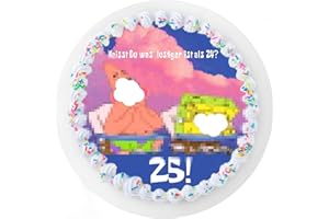 CRUNIER Geburtstag 25th Tortenaufleger, Tortenaufleger Foto, Tortendeko Essbar, Esspapier Tortendeko, Fondantpapier, Foto Kuchen Tortenaufleger, 25 Tortendeko, Cake Decoration 25th