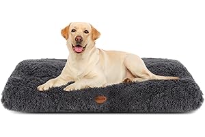 Nobleza Cuscino per Cani Taglia Grande, Cuccia Cane Interno, Peluche Morbida Lettino per Cani, Lavabile in Lavatrice, Materassino Cane con Fondo Antiscivolo, 110x73cm
