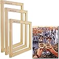 Rigwig Wooden Frame Canvas Stretcher Bars, 30x40cm/40x50cm/50x60cm, DIY Frames for Paint by Numbers, Diamond Painting, Cross Stitch, Easy Assembly (40x50cm (3 Pack))