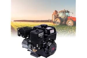 DSYOGX Motor de Gasolina 4 Tiempos, 7.5CV Motor Térmico de Gasolina, 5.1KW Motor de Kart, 196ML Cilindrada, Refrigeración por Aire Forzado, Monocilíndrico, 210 ml