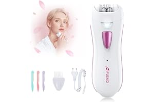 BUBBACARE Epilierer Damen, Epilierer für Frauen Gesichtshaarentferner & Körperhaarentfernung, Elektrischer Lady Epilierer inkl. Augenbrauentrimmer mit LED-Licht für Gesicht, Achselhöhle, Bikini und Bein