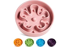 LE TAUCI Ciotole per cani in ceramica con alimentazione lenta, di alimentazione lenta ciotola per cani di piccola taglia media e piccola, arco per mangiatori veloci, M-675 ml