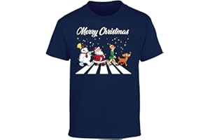 GIFT HUB Merry Christmas Snowman Christmas Shirts for Men T-Shirt Girls Top Elf Reindeer Xmas T Shirts Mens Santa Tree Boys Kids Children Gift Printed