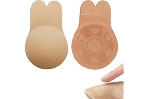 Liywua Klebe BH Push up BH Rückenfrei,Trägerloser BH,Rückenfreier BH,Kommen Wiederverwendbare Unsichtbar Silikon Haut Freundlich Selbstklebend BH,für Brautkleid,