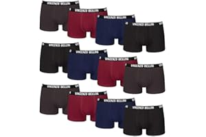 Vincenzo Bellini – Hipster Boxershorts, 8er / 12er Pack, Bequeme und atmungsaktive Herren Unterwäsche, Baumwolle Unterhosen, Basic Boxer